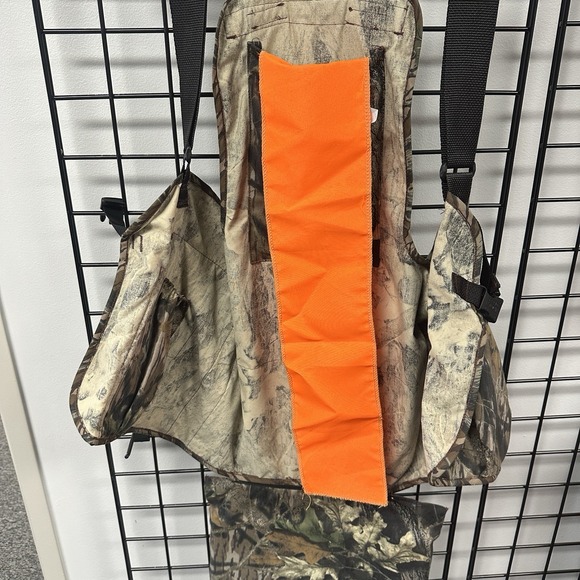 VTG Mossy Oak Camo Turkey Hunting Concealment Vest XL Padded Seat Cushion USA - Picture 6 of 8